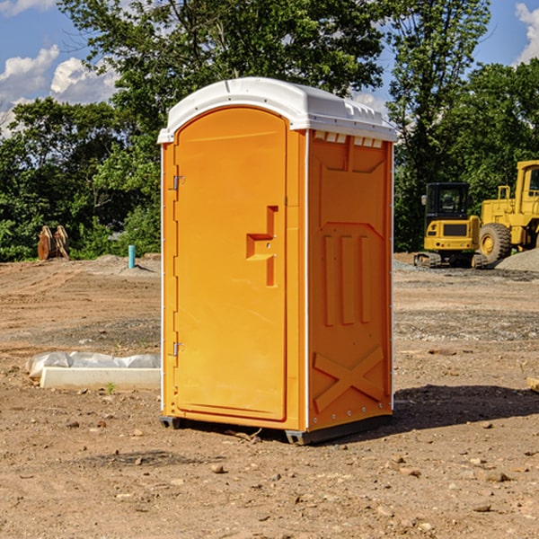 how often are the porta potties cleaned and serviced during a rental period in Clay Center Ohio